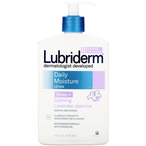 Lubriderm, Daily Moisture Lotion, Shea + Calming Lavender Jasmine, 16 fl oz (473 ml)