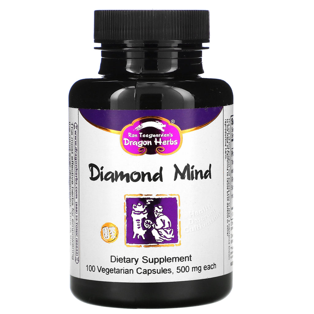 Dragon Herbs, Diamond Mind, 500 mg, 100 Vegetarian Capsules