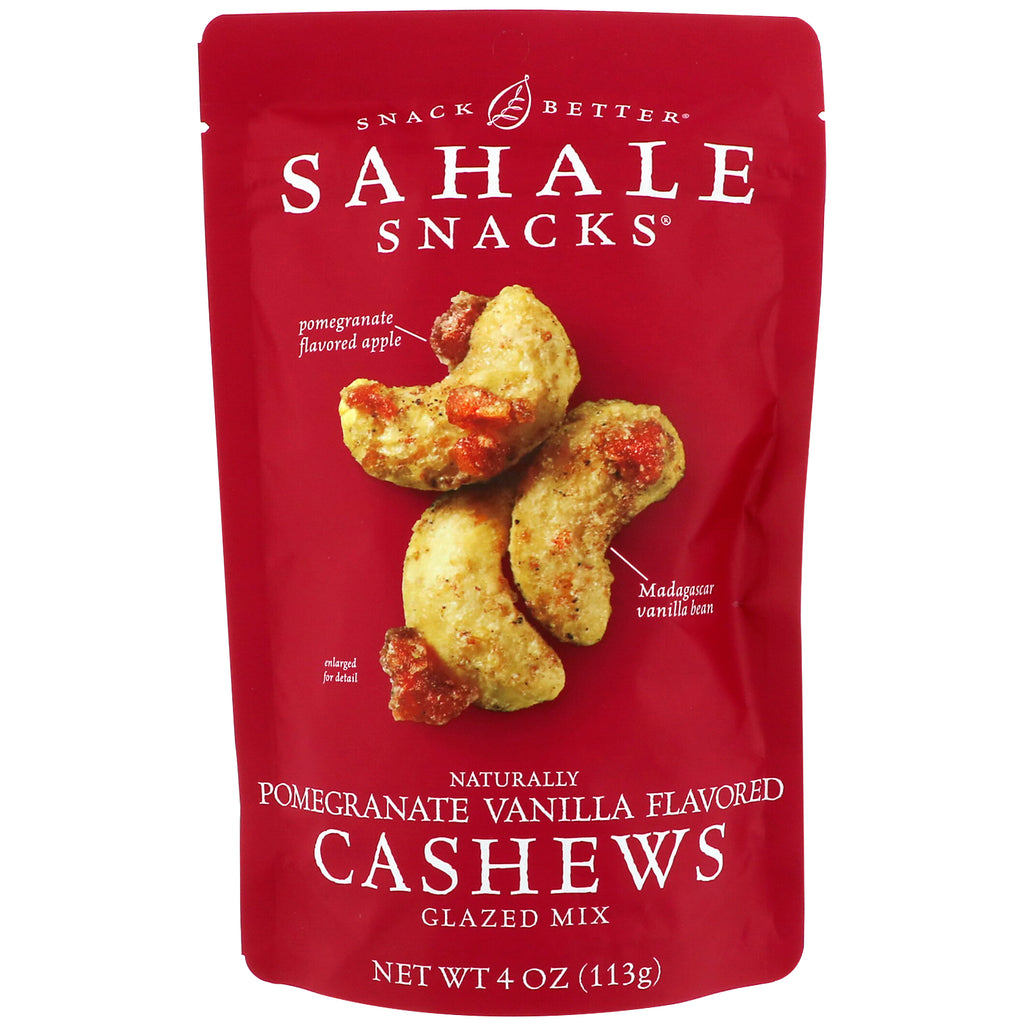 Sahale Snacks, Glazed Mix, Naturally Pomegranate Vanilla Flavored Cashews, 4 oz (113 g)