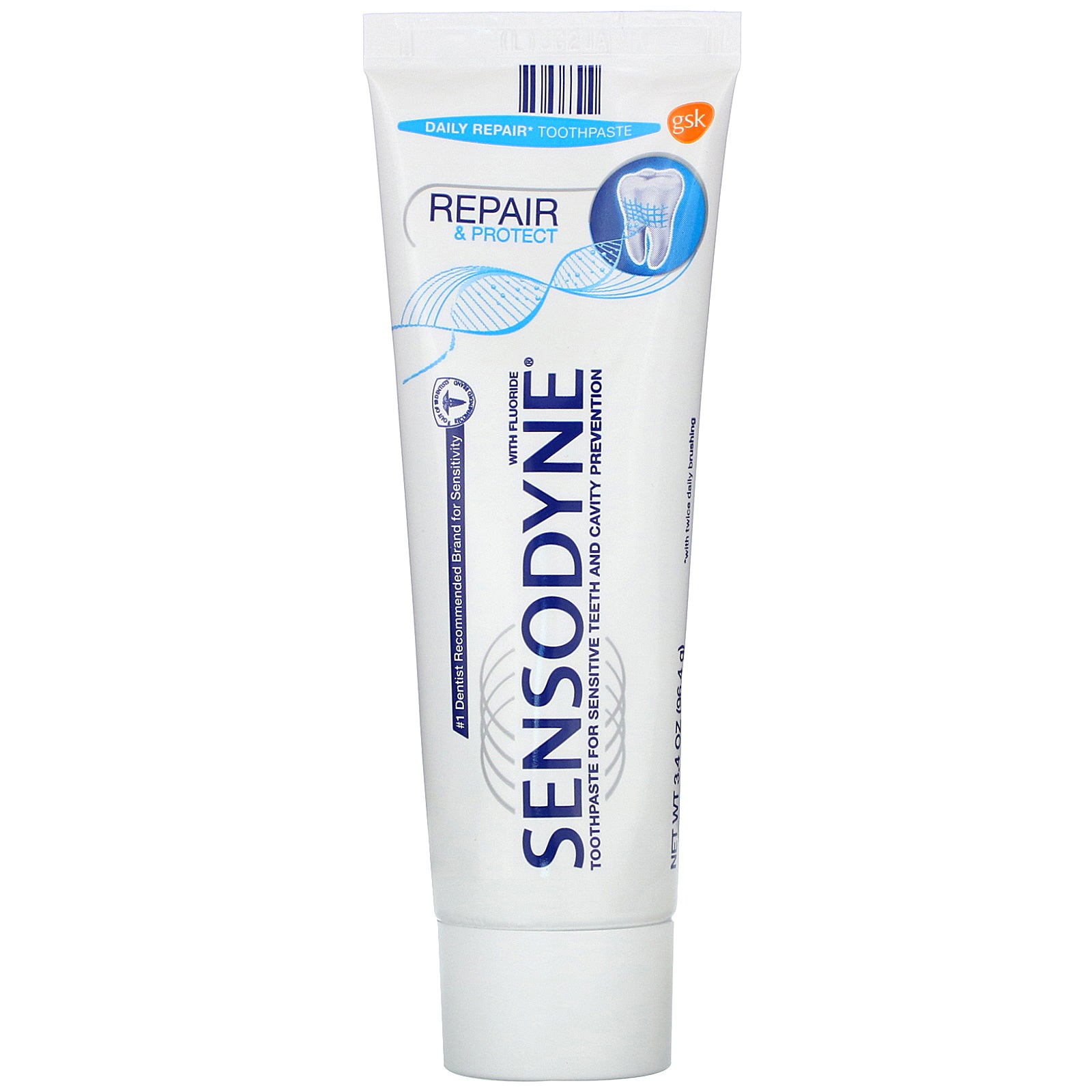 Sensodyne, Repair & Protect Toothpaste with Fluoride, 3.4 oz (96.4 g)