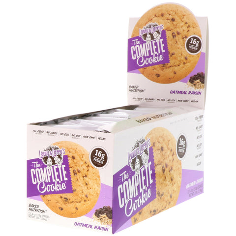 Lenny & Larry's, The COMPLETE Cookie, Oatmeal Raisin, 12 Cookies, 4 oz (113 g) Each