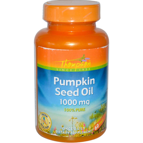 Thompson, Pumpkin Seed Oil, 1000 mg, 60 Softgels