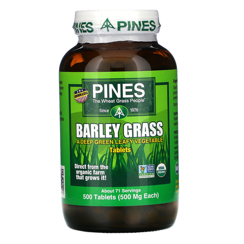 Pines International, Barley Grass, 500 Tablets