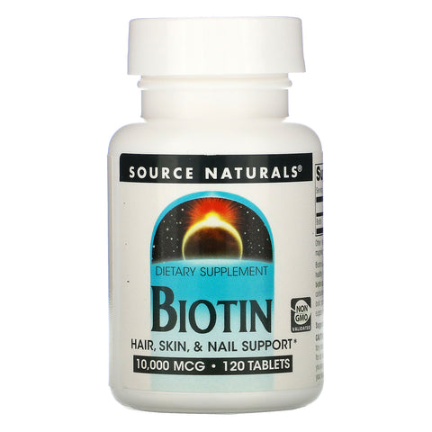 Source Naturals, Biotin, 10,000 mcg, 120 Tablets