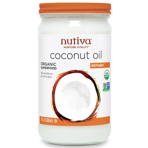 Nutiva, Organic Coconut Oil, Refined, 23 fl oz (680 ml)