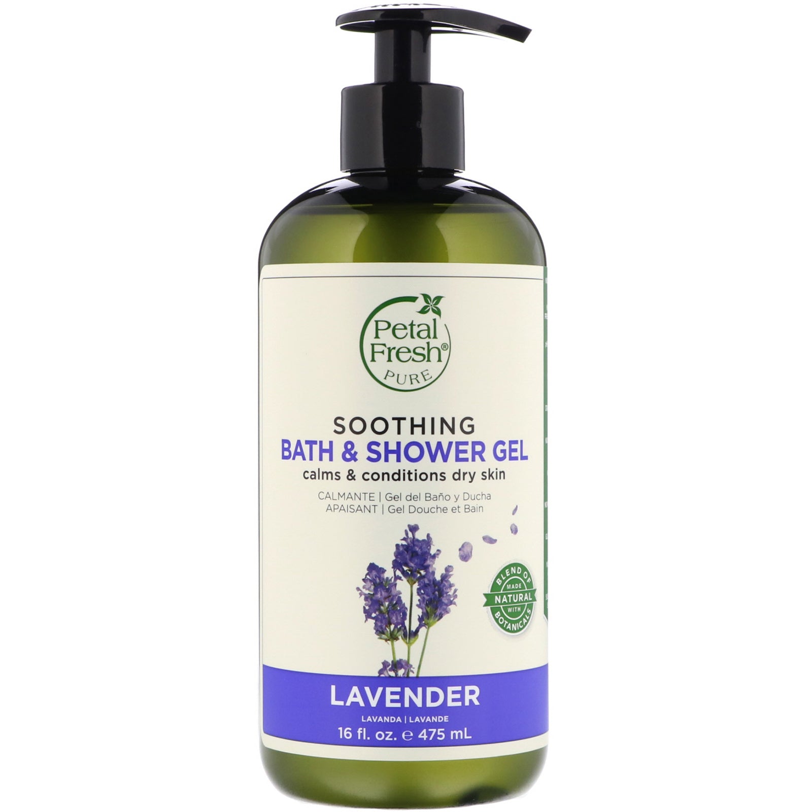 Petal Fresh, Pure, Soothing Bath & Shower Gel, Lavender, 16 fl oz (475 ml)