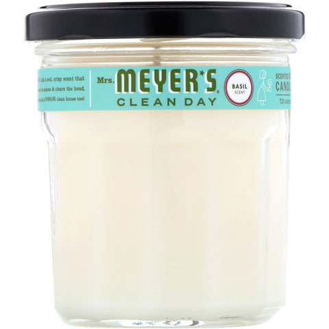 Mrs. Meyers Clean Day, Scented Soy Candle, Basil Scent, 7.2 oz