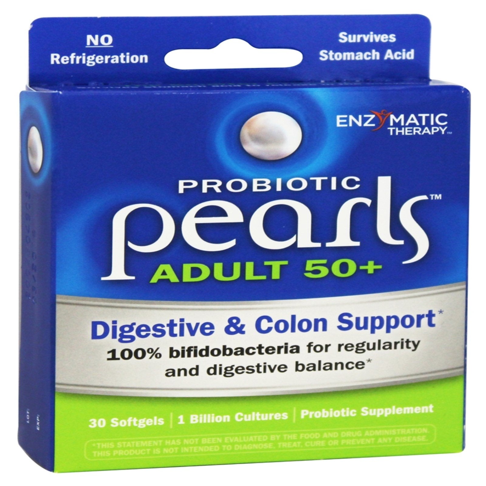 Enzymatic Therapy, Probiotic Pearls Adult 50+, 30 Softgels