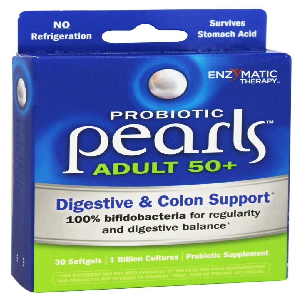 Enzymatic Therapy, Probiotic Pearls Adult 50+, 30 Softgels