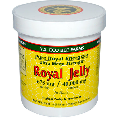 Y.S. Eco Bee Farms, Royal Jelly In Honey, 675 mg, 21.0 oz (595 g)