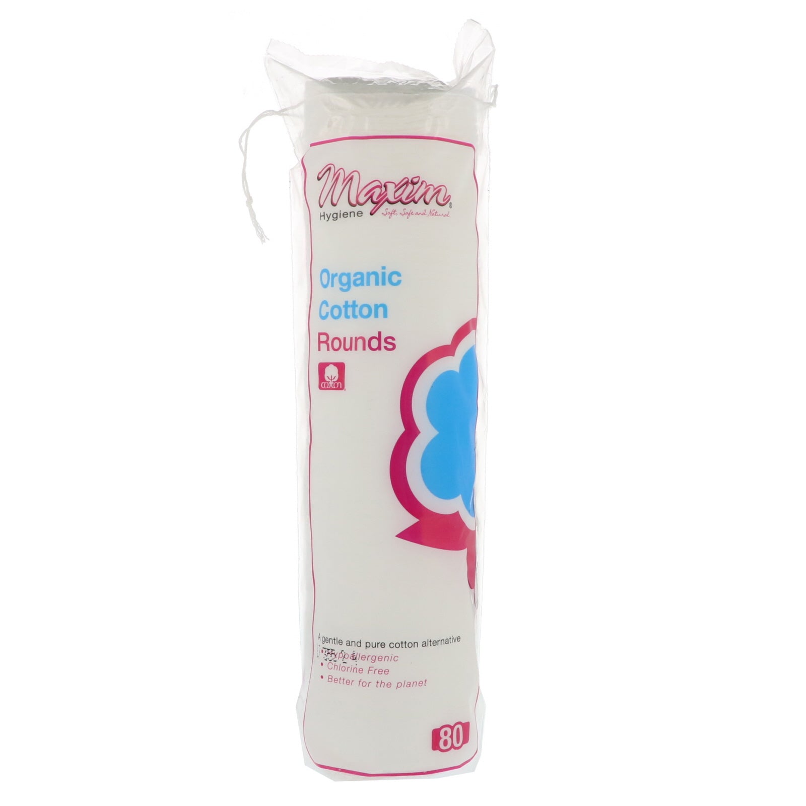 Maxim Hygiene Products, Organic Cotton Rounds, 80 Count