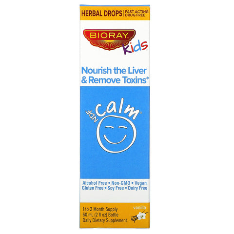 Bioray, NDF Calm, Nourish the Liver & Remove Toxins, Kids, Vanilla Flavor, 2 fl oz (60 ml)