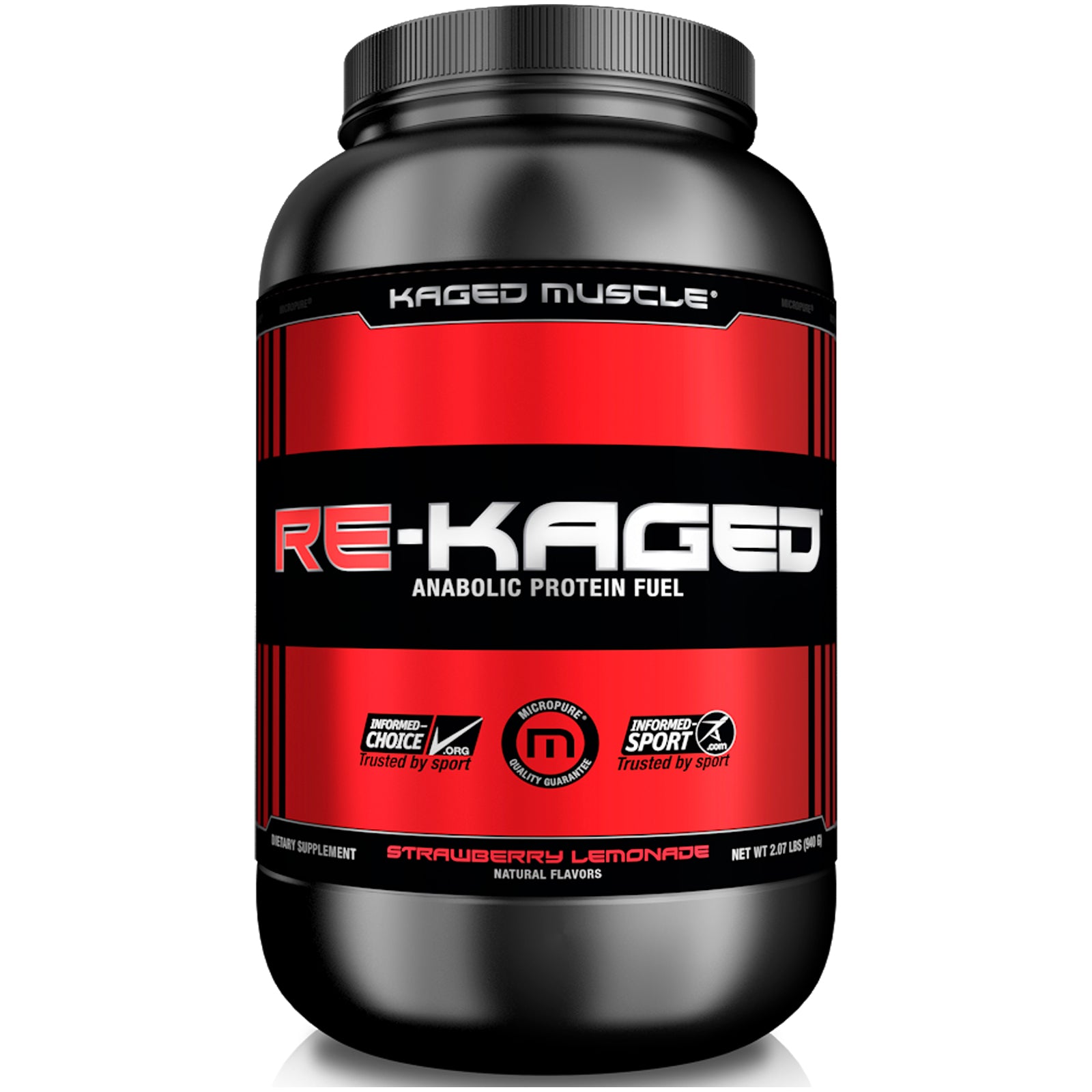 Kaged Muscle, Re-Kaged, Anabolic Protein Fuel, Strawberry Lemonade, 2.07 lbs (940 g)