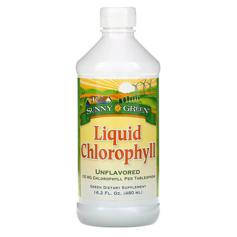 Sunny Green, Liquid Chlorophyll, Unflavored, 100 mg, 16.2 fl oz (480 ml)