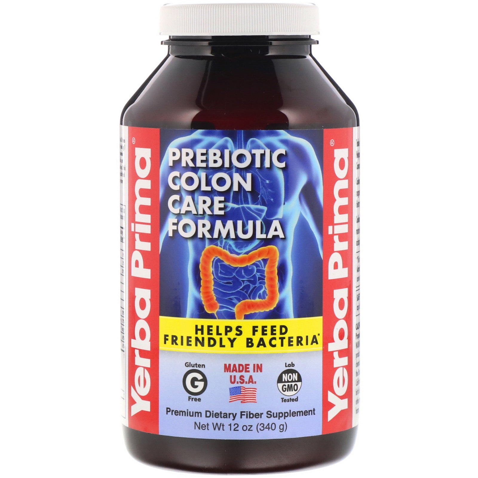 Yerba Prima, Prebiotic Colon Care Formula, 12 oz (340 g)