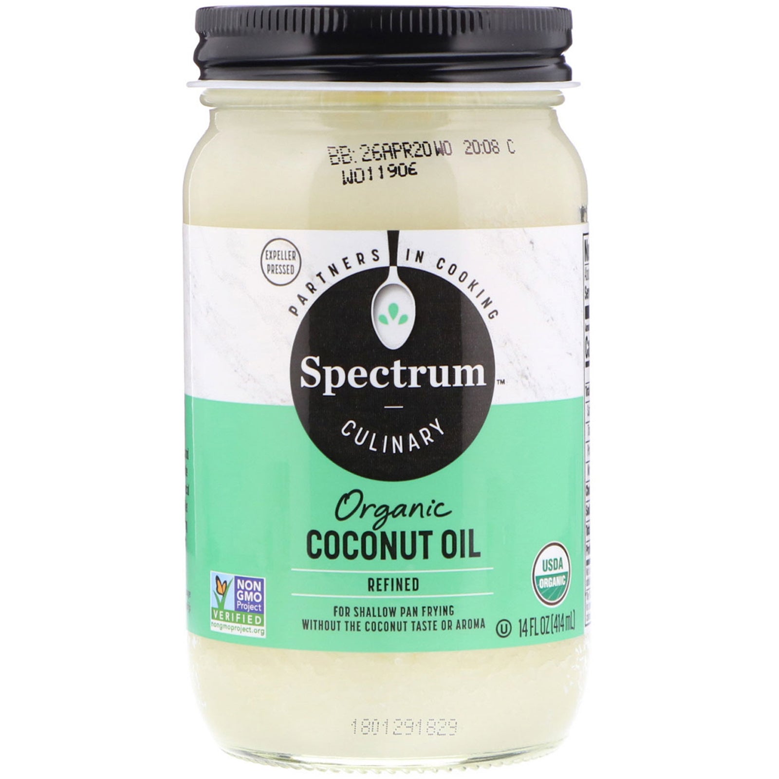 Spectrum Culinary, Organic Coconut Oil, Refined, 14 fl oz (414 ml)