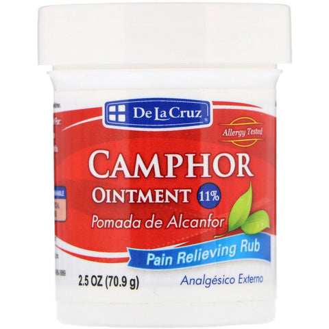 De La Cruz, Camphor Ointment, Pain Relieving Rub, 2.5 oz (70.9 g)