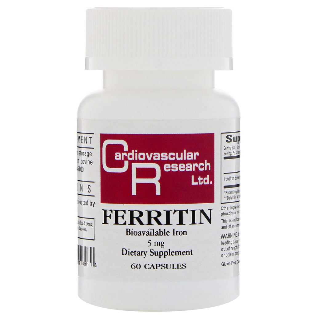 Cardiovascular Research, Ferritin, 5 mg, 60 Capsules