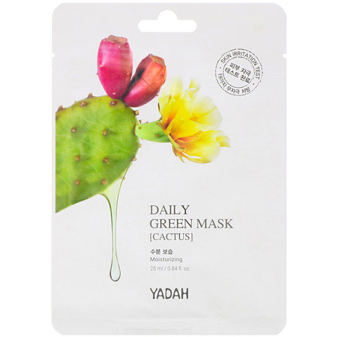 Yadah, Daily Green Mask, Cactus, 1 Sheet, 0.84 fl oz (25 ml)