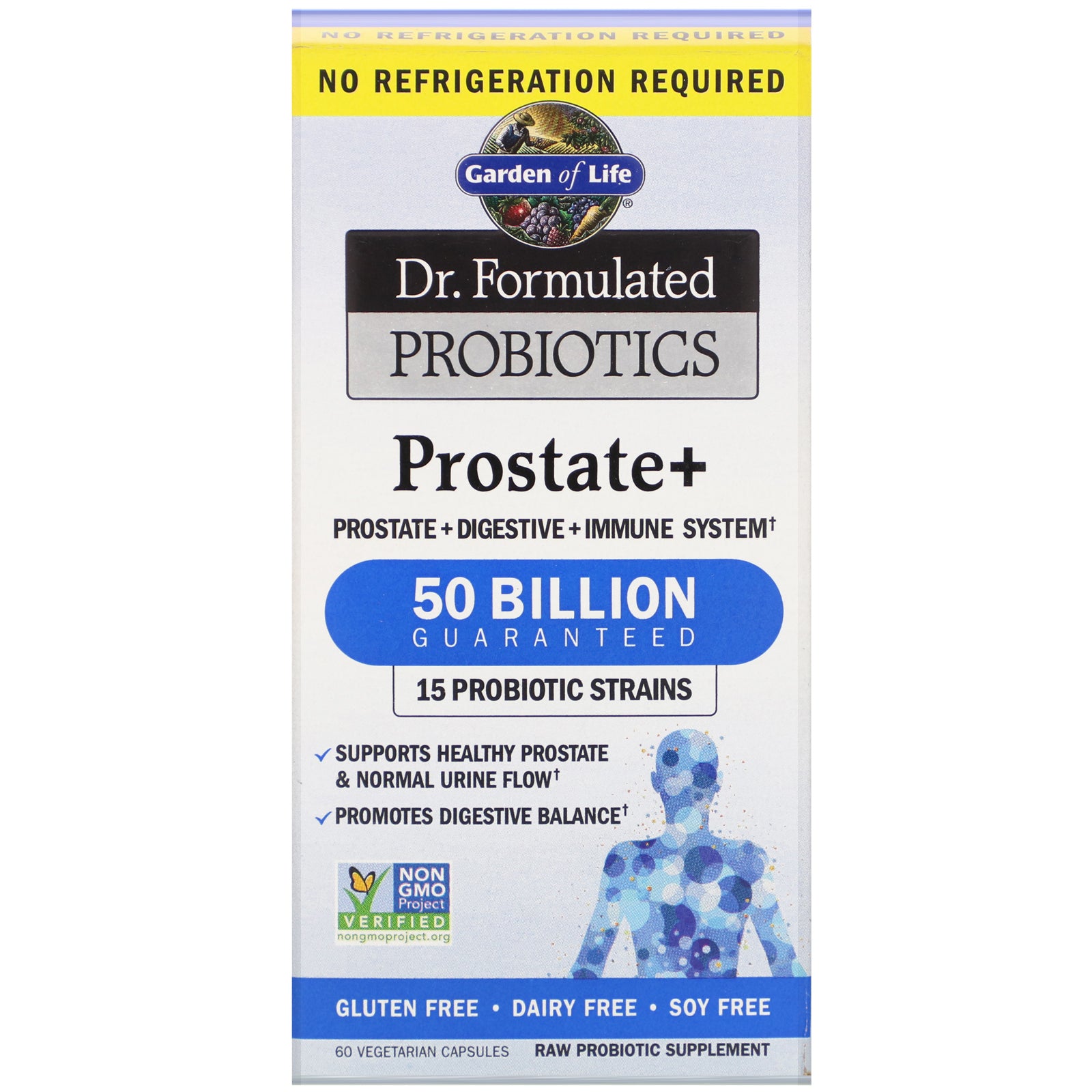 Garden of Life, Dr. Formulated Probiotics, Prostate+, 60 Vegetarian Capsules