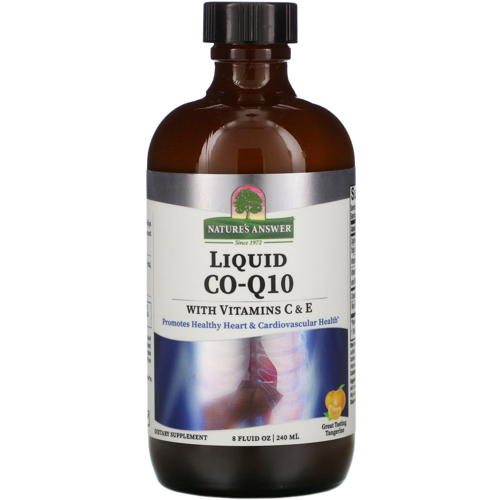 Nature's Answer, Liquid Co-Q10 with Vitamins C & E, Tangerine, 8 fl oz (240 ml)