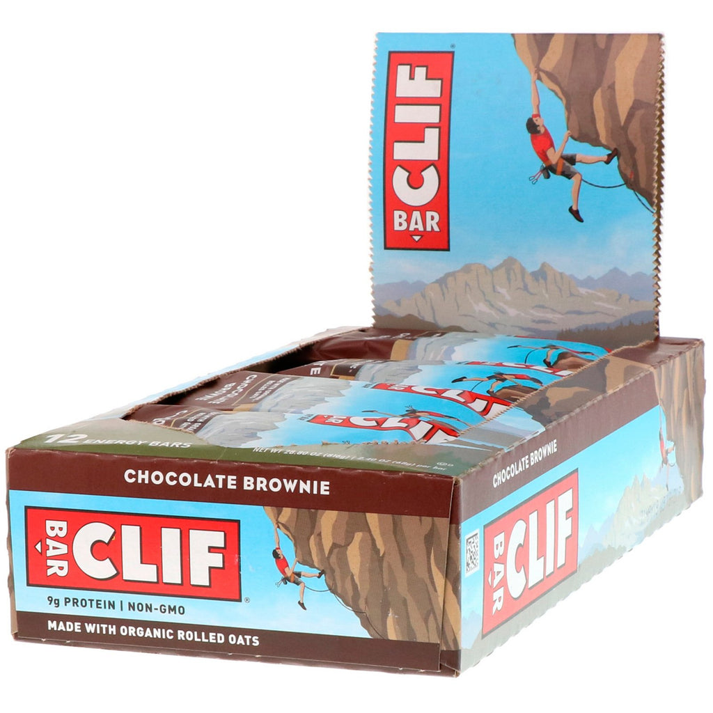 Clif Bar, Energy Bar, Chocolate Brownie, 12 Bars, 2.40 oz (68 g) Each