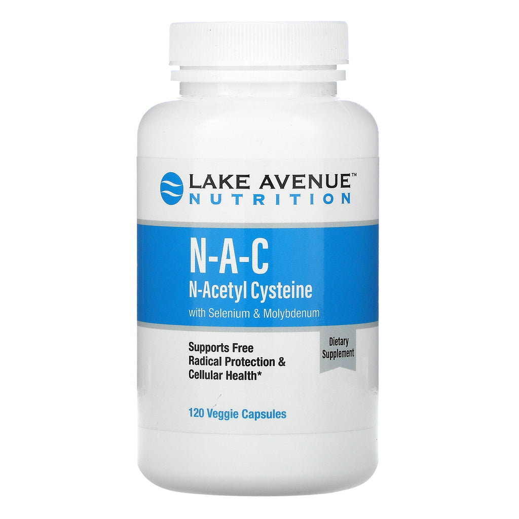 Lake Avenue Nutrition, NAC, N-Acetyl Cysteine with Selenium & Molybdenum, 600 mg, 120 Veggie Capsules