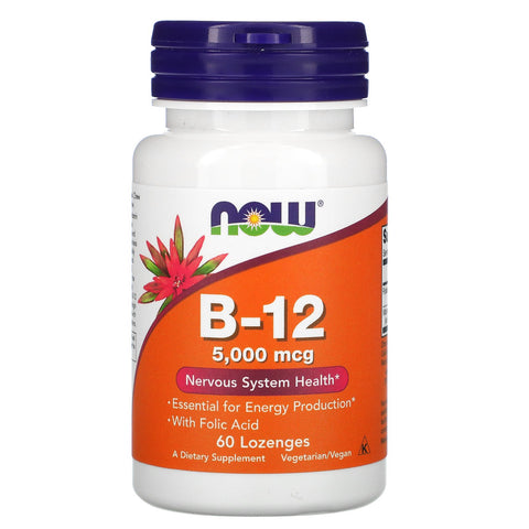 Now Foods, B-12, 5,000 mcg, 60 Lozenges