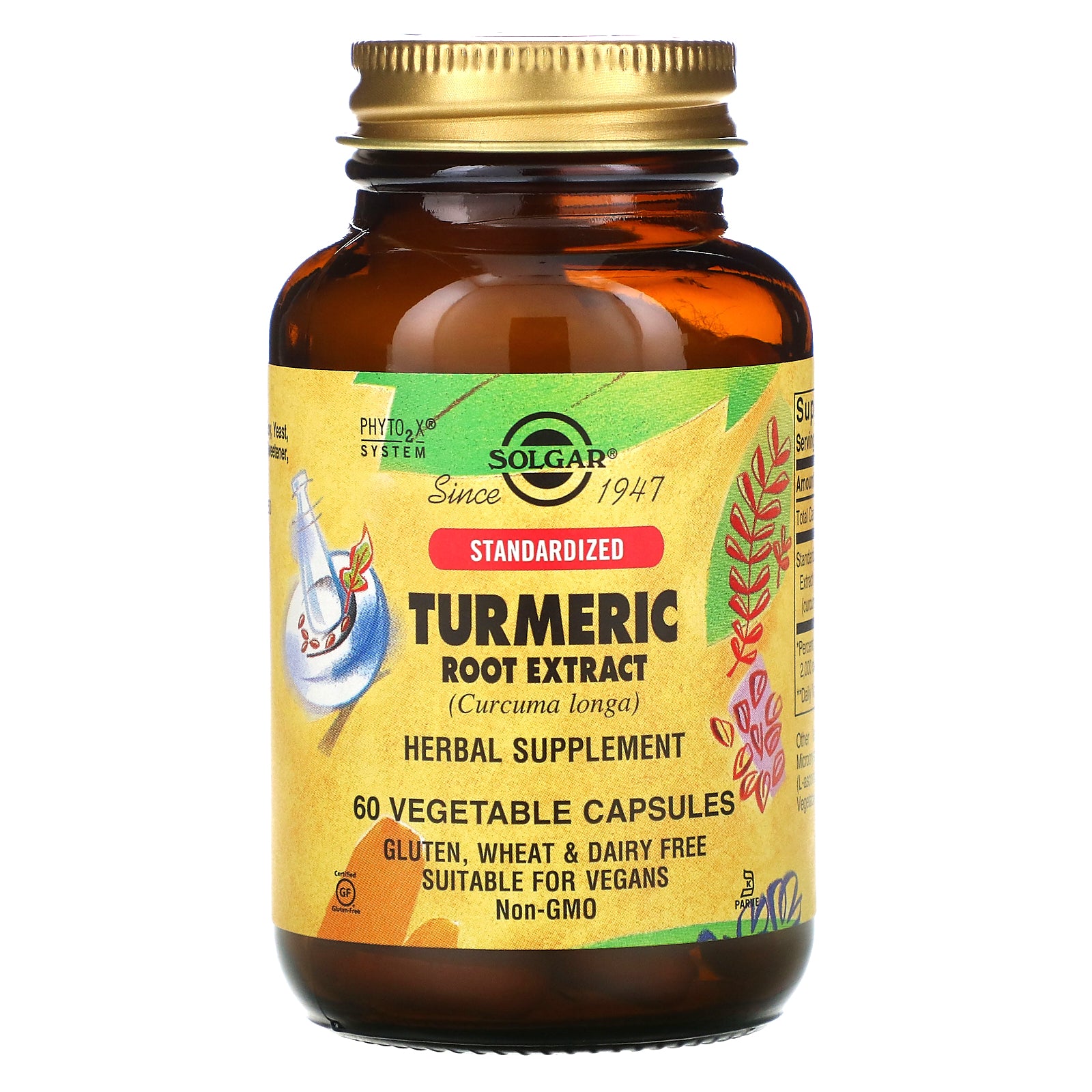 Solgar, Turmeric Root Extract, 60 Vegetable Capsules