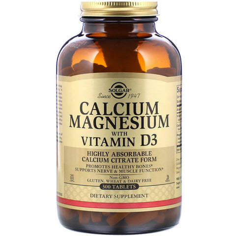 Solgar, Calcium Magnesium with Vitamin D3, 300 Tablets