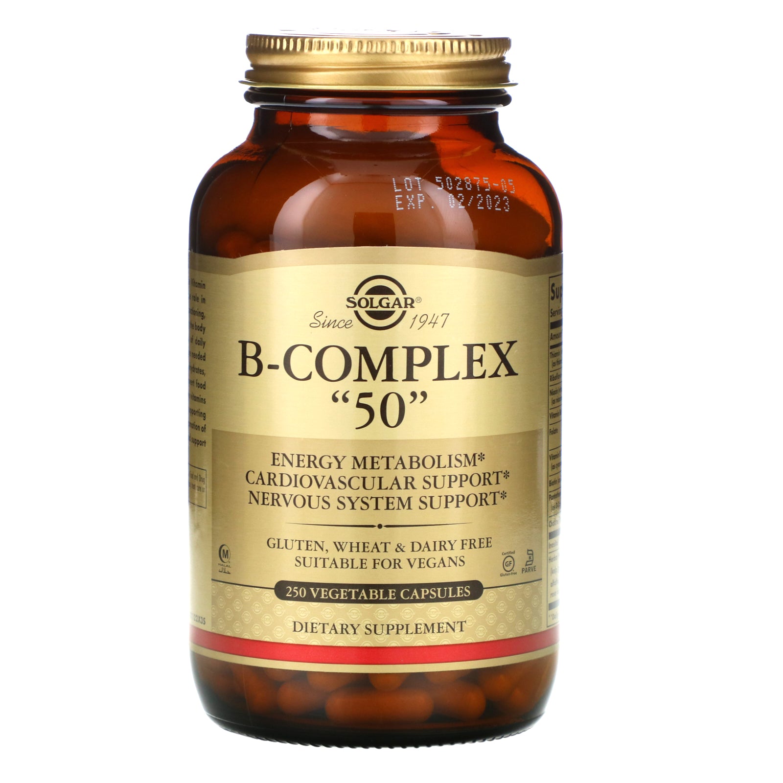 Solgar, B-Complex "50", 250 Vegetable Capsules