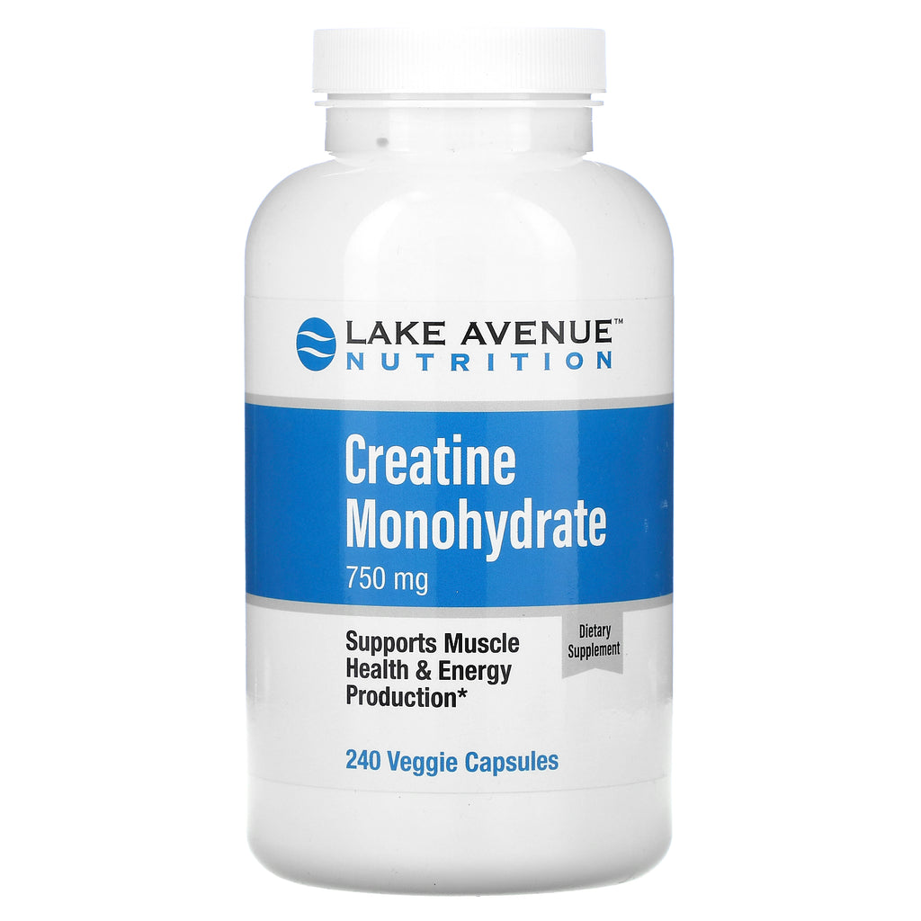 Lake Avenue Nutrition, Creatine Monohydrate, 750 mg, 240 Veggie Capsules