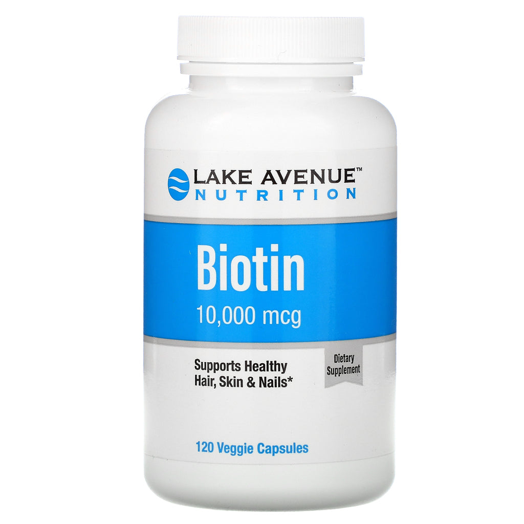 Lake Avenue Nutrition, Biotin, 10,000 mcg, 120 Veggie Capsules