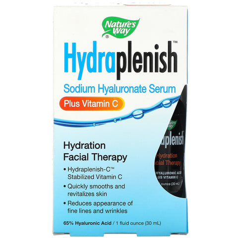 Nature's Way, Hydraplenish, Sodium Hyaluronate Serum, Plus Vitamin C, 1 fl oz (30 ml)