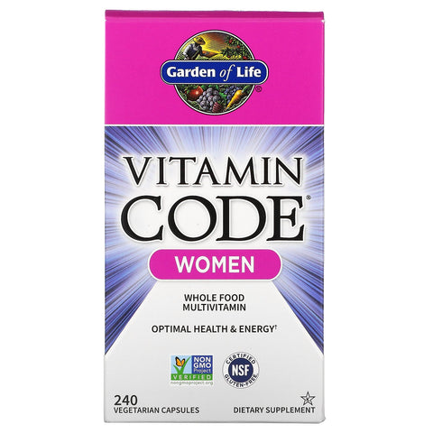 Garden of Life, Vitamin Code Women, Whole Food Multivitamin, 240 Vegetarian Capsules