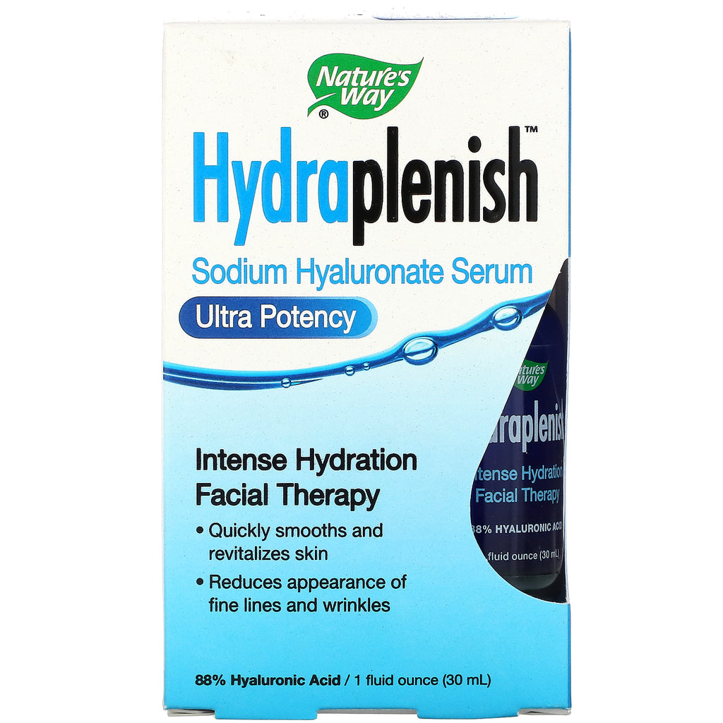 Nature's Way, Hydraplenish, Sodium Hyaluronic Serum, Ultra Potency, 1 fl oz (30 ml)