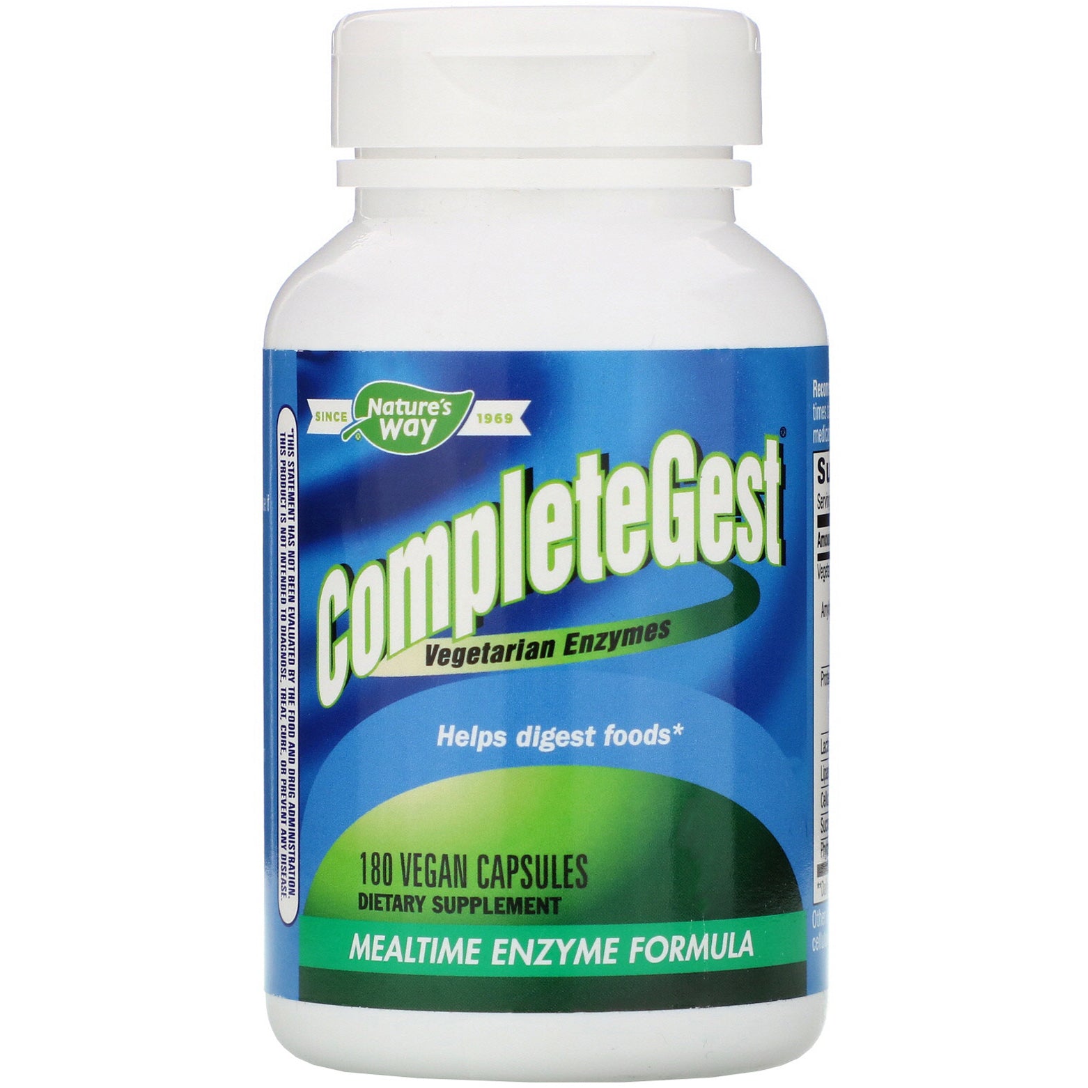 Nature's Way, CompleteGest, Mealtime Enzyme Formula, 180 Vegan Capsules