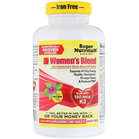 Super Nutrition, Women's Blend, Iron Free, 180 Tablets