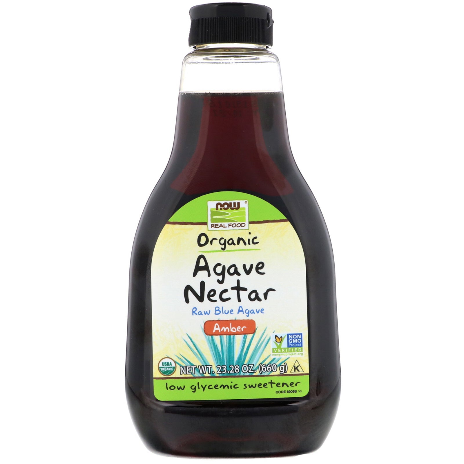 Now Foods, Real Food, Organic Agave Nectar, Amber, 23.28 oz (660 g)