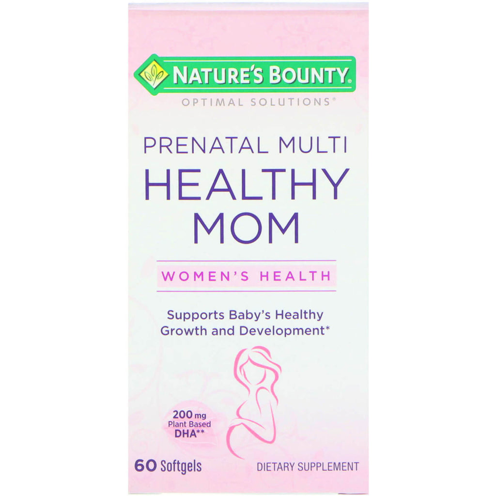 Nature's Bounty, Optimal Solutions, Healthy Mom Prenatal Multi, 60 Softgels
