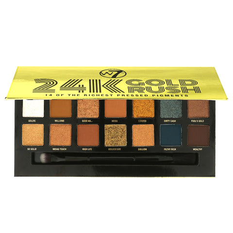 W7, 24K Gold Rush, Pressed Pigment Palette, 0.39 oz (11.2 g)