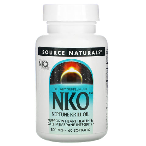 Source Naturals, NKO, Neptune Krill Oil, 500 mg, 60 Softgels