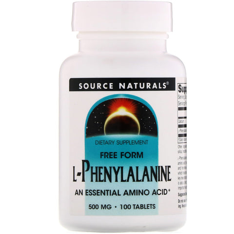 Source Naturals, L-Phenylalanine, 500 mg, 100 Tablets