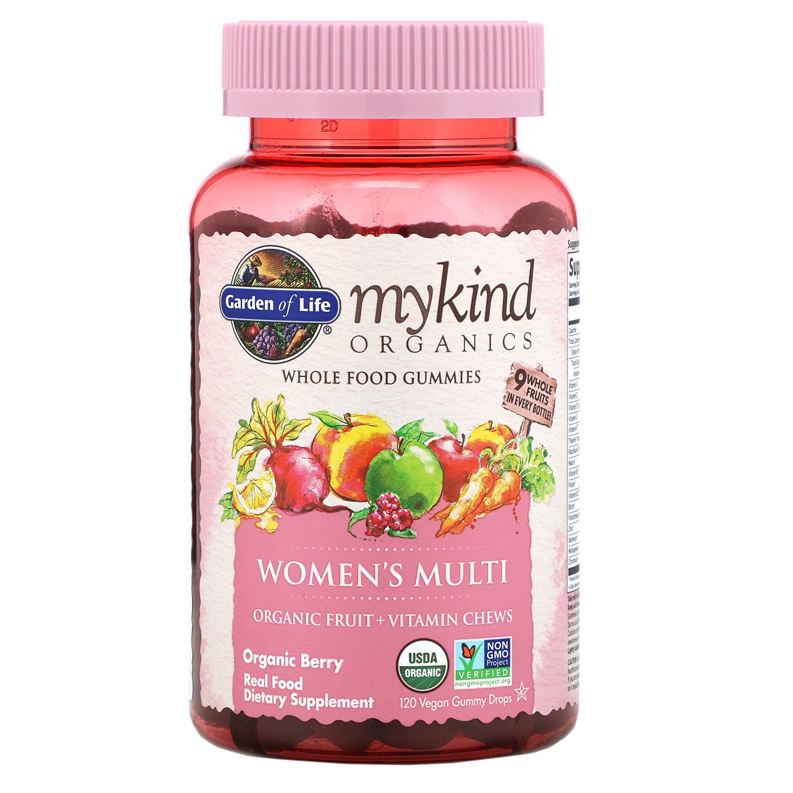 Garden of Life, MyKind Organics, Women's Multi, Organic Berry, 120 Vegan Gummy Drops