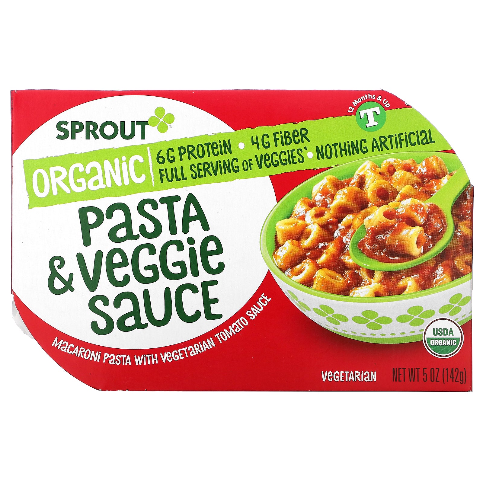 Sprout Organic, Pasta & Veggie Sauce, 12 Months & Up, 5 oz ( 142 g)