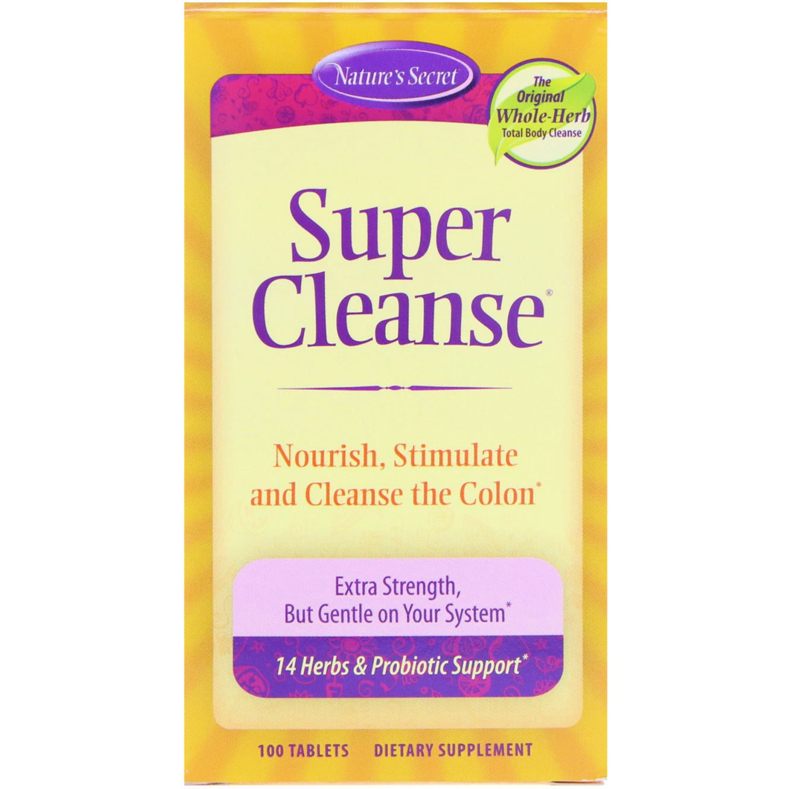 Nature's Secret, Super Cleanse, 100 Tablets