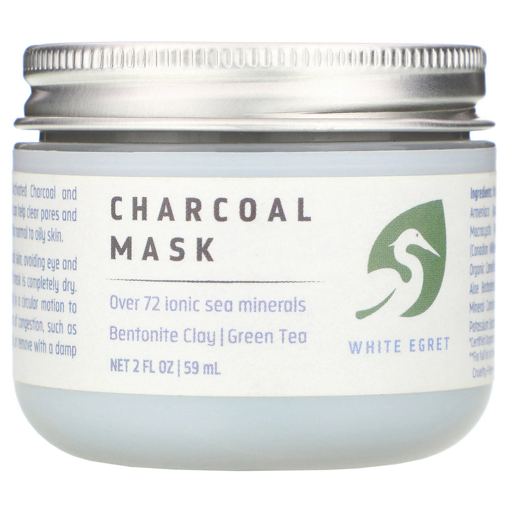 White Egret Personal Care, Charcoal Mask, 2 fl oz (59 ml)