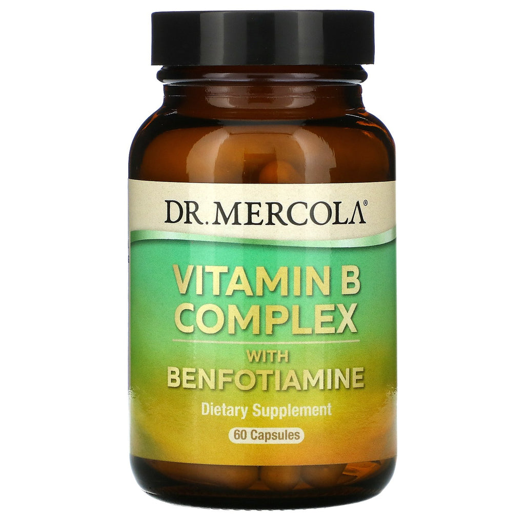 Dr. Mercola, Vitamin B Complex with Benfotiamine, 60 Capsules