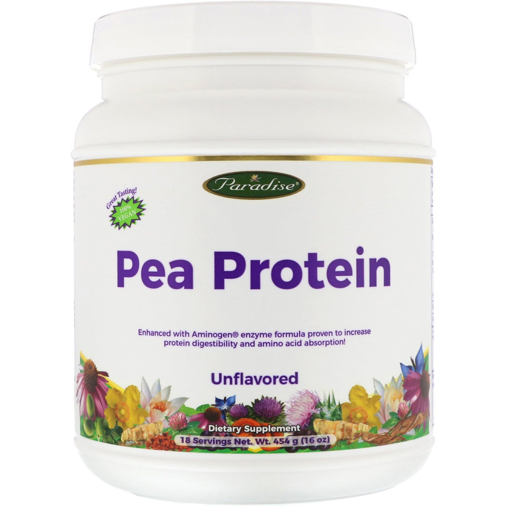 Paradise Herbs, Pea Protein, Unflavored, 16 oz (454 g)