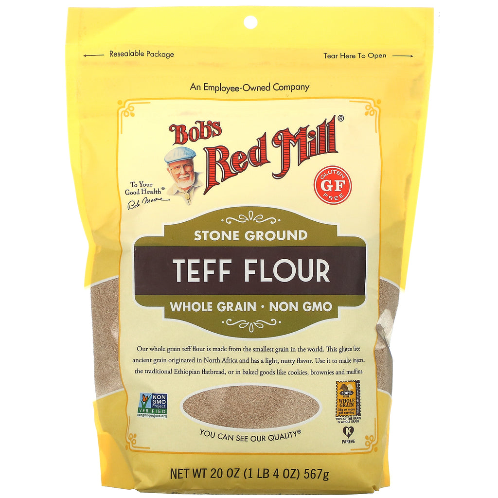 Bob's Red Mill, Stone Ground Teff Flour, Whole Grain, 20 oz ( 567 g)